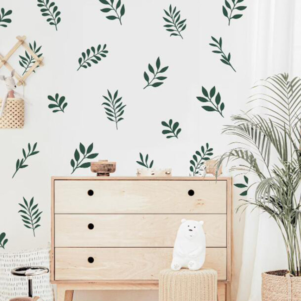 41 Buah Stiker Dinding Daun Bo - Baby Nursery Vinyl Wall Stickers ulasan dan harga
