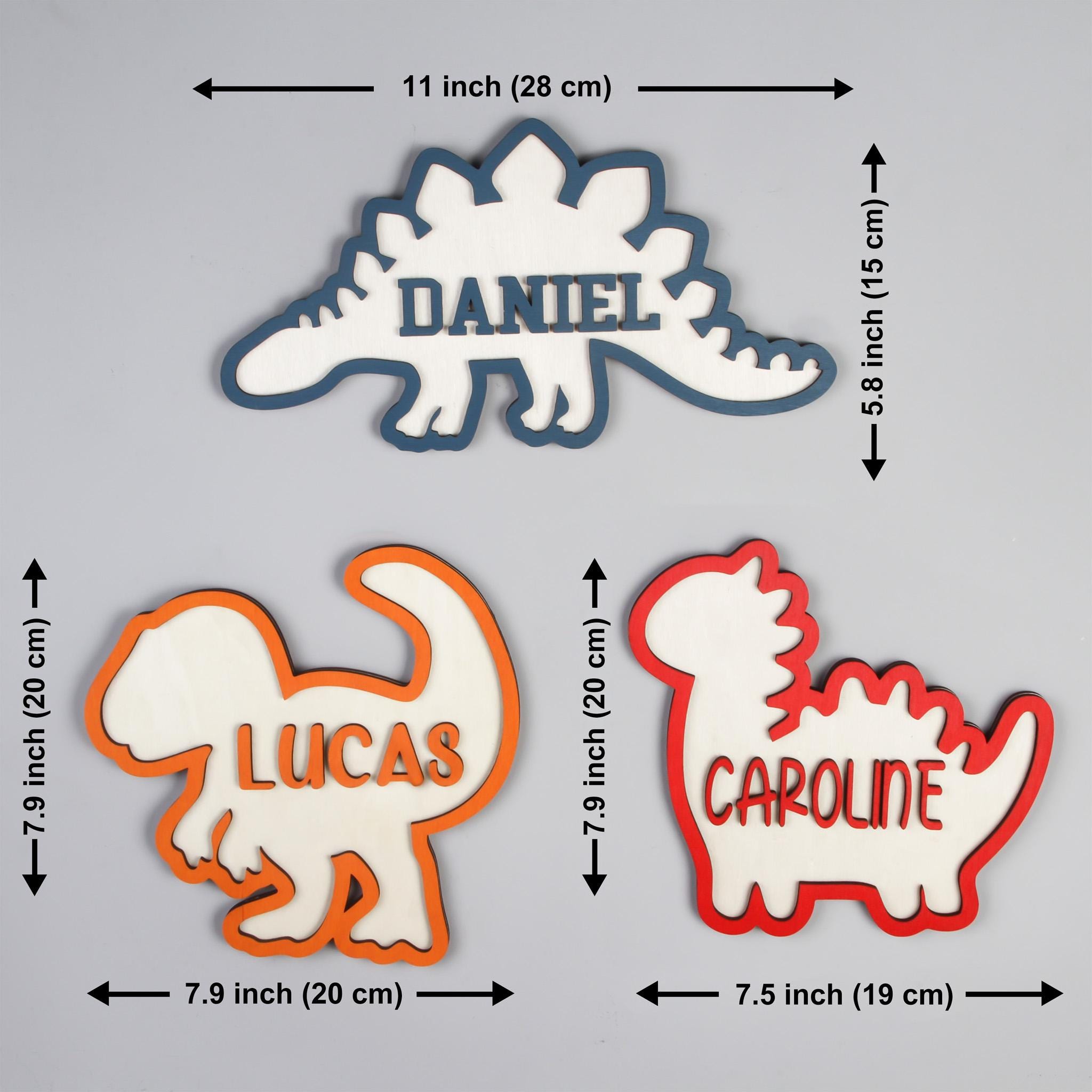 Plakat Nama Kayu Dinosaurus ya - Baby Nursery Name Sign ulasan dan harga