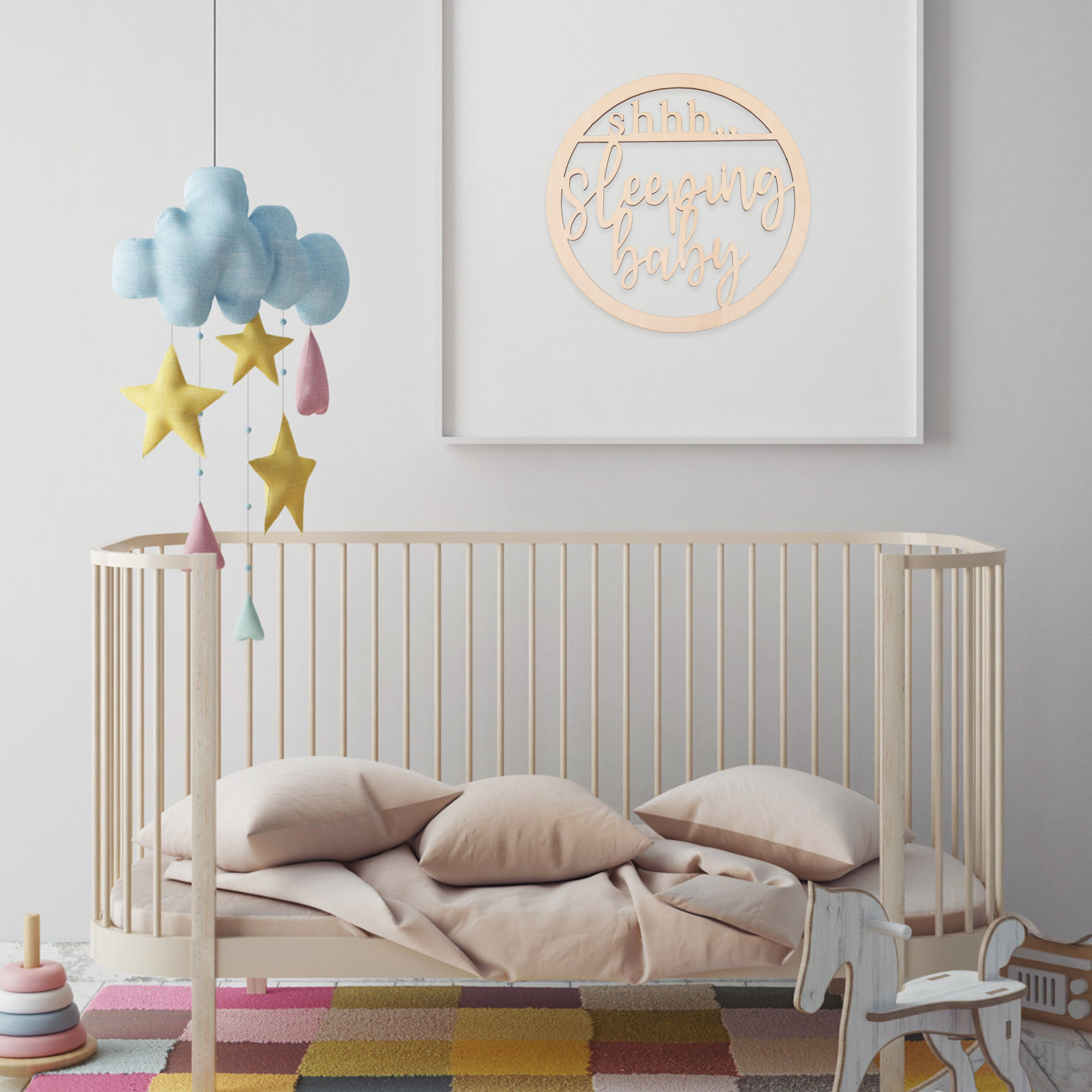 Gantungan Pintu Kayu Berongga  - Baby Nursery Hangers ulasan dan harga
