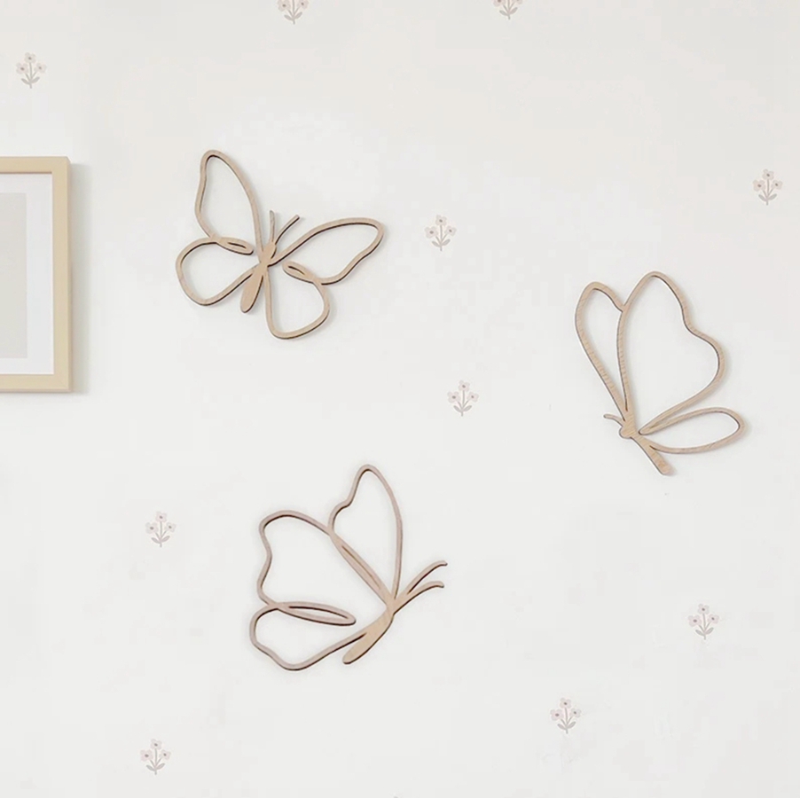 Papan Kayu Kupu-Kupu, Dekorasi - Baby Nursery Needs ulasan dan harga
