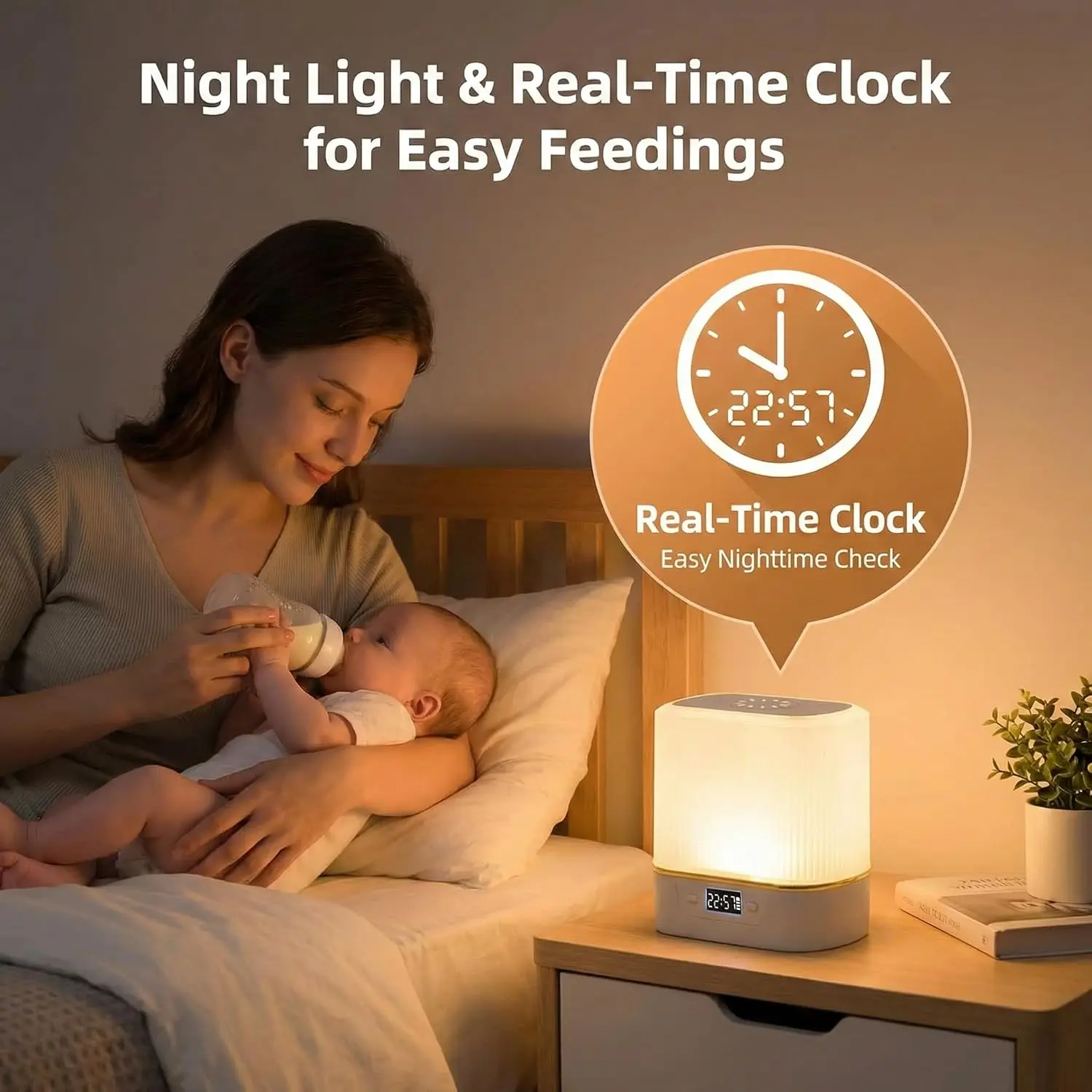 Lampu Malam LED Lampu Samping  - Baby Nursery Night Light ulasan dan harga