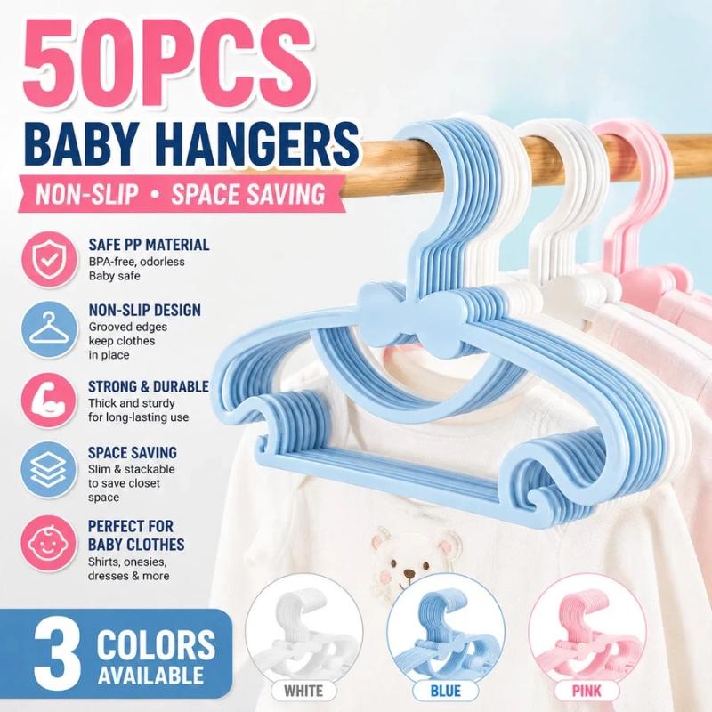 Gantungan Baju Bayi 10/50Pcs T - Baby Nursery Hangers ulasan dan harga