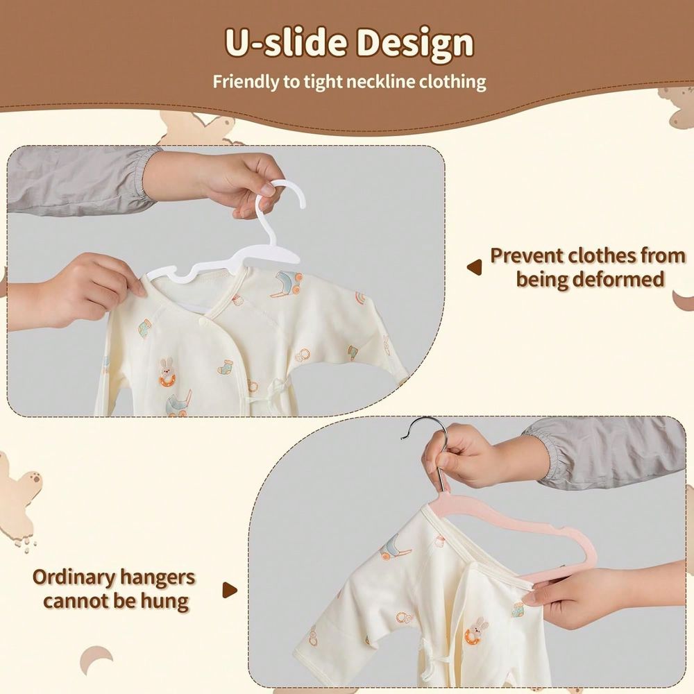 70 100 Pak Gantungan Baju Anak - Baby Nursery Hangers ulasan dan harga