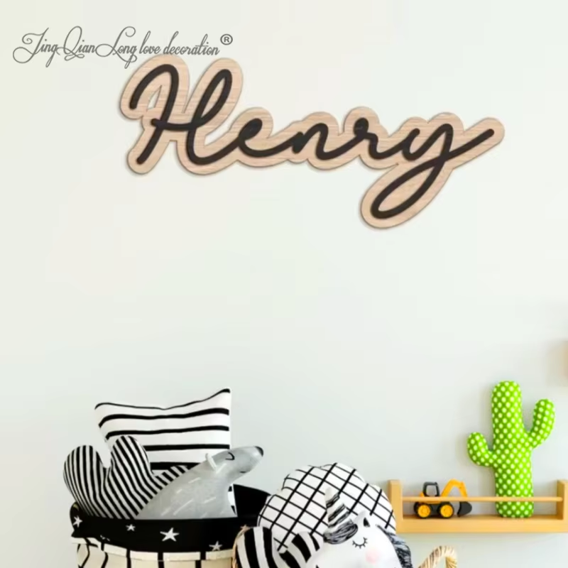 Tanda Nama Kayu Kustom untuk D - Baby Nursery Name Sign ulasan dan harga